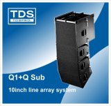 High Efficiency Dual 10inch Line Array System Q1+Q Sub for Professional Audio Speaker