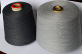 Wool/Polyester 10/90 Raw White/Dyed Grey Yarn