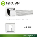 Popular Design Mortise Door Handle with Lock on Square Rose (LB-Z101069)