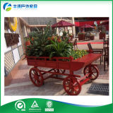 Outdoor Wooden Flower Barrow for Public Use (FY-005B)
