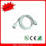 VGA 15-Pin Male to VGA 9-Pin Male Serial Adapter Cable - White