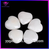 Grade AAA Wholesale Reasonable Price Heart Milk Color Glass Stone