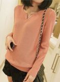 Lady Fashion Orange Knitted Pullover Sweater/Garment (ML99153)