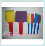 Plain Plastic Handle Foam Brush Set