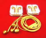 Gold Earphone with Volume Control & Mic for iPhone 5