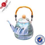 Beautiful Enamel Kettle with Bakelite Handle/Teapot