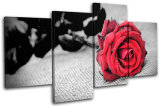Red Rose Modern Wall Decor Canvas Painting
