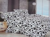 Bed Linen of 100%Cotton Fabric with Printing-White and Black