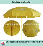 Promotional Beach Umbrella with Custom Logo, Outdoor Advertising Umbrella, Yellow Sun Umbrella