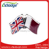 UK Flag Metal Silver Lapel Pin Badge for National Day