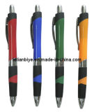 Promotion Plastic Pen with Rubber Grip and Metal Clip (LT-C033)