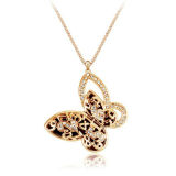 Austrian Crystal Butterfly Pendant Necklace Fashion Accessories