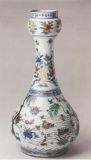 Antique Imitation Colorful Garlic Porcelain Vase (C1-09)