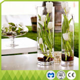 Colorful Flower Engraved Jardiniere Vase/Glassware/Crystal Glass Jardiniere