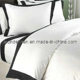 Plain Design Bed Linen with Oxford Border in Black (BL-008)