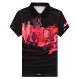 Polyester Black Short Sleeve Men's Ad Fashion Polo Shirt