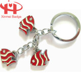 Hot Sale Custom Designed Brass Stamped Soft Enamel or Non Colouring Promotional Metal Keychain