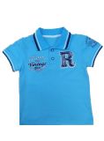 Children Wear Blue Color Boy Polo Shirt with Rib Neck in Short Sleeve (SPT002)