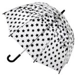 Black Star POE Umbrella, Transparent See Though Rain Umbrella