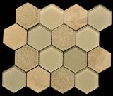 Hexagonal Crackle Ice Ceramic Glass Mosaic (OYT-S013)