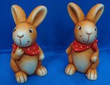 Polyresin Easter Day Rabbits Home Decoration (JN58914)