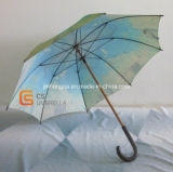 23inches Map Cover Umbrella with Wooden Handle (YSN01)