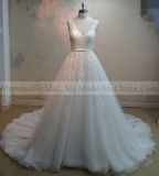 Chapel Train Ivory Lace Wedding Dress