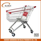 100L Supermarket Shopping Trolley with Four Wheels