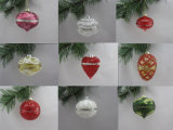 Christmas Glass Ball/Heart/Onion/Egg with Metal Ring for Opening