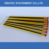 High Quality Stripe Pencil Hb with Eraser Tip