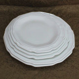 White Plain Ceramic Sinner Plates in Different Sizes and Shapes