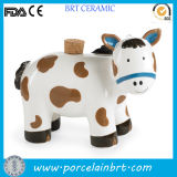 Cute Horse Ceramic Piggy Bank with Wooden Lid