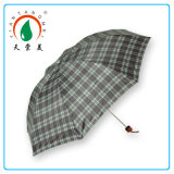 Check Rain 3 Folding Umbrella for Promotion