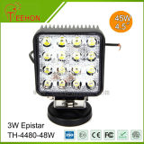 High Quality Bright 48W LED Work Light Bar 4.5inch 16X3w LED Work Light for ATV