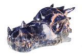 Natural Blue Aventurine Dragon Skull Carving #0V05, Crystal Healing