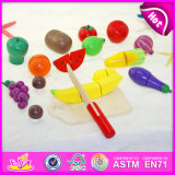 2015 Novelty Wooden Cutting Fruit or Cutting Vegetables, DIY Wooden Fruit Cutting Set Toy, Colorful Kid Wooden Cutting Toy W10b114