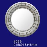 4029 Silver Tone Round Hinged Mirror Glass for Bathroom
