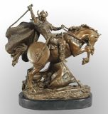 Horse Riding Soldier Bronze Sculpture (HY0763)