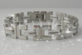 Stainless Steel Jewellery Bracelet Wtih White Rubber (ST-573W)