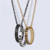 Fashion Alloy Best Friend Rings Necklace Jewellery Set