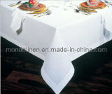 White Linen Table Cloth with Hemstitch (TC-011)