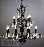 Iron Chandelier (YQF2171D100BL) /Crystal Chandelier