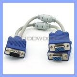 Double Magnet Circular Extension Cable 1 to 2 VGA Cable for Projector Computer VGA Frequency Dividing Wire