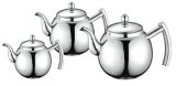 Stainless Steel Round Tea Pot for Hotel & Restaurant (13008T/13013T/13015T)