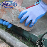 Nmsafety Blue Latex Palm Coated Safe Work Gloves