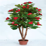 Artificial Bonsai Tree (with red flower)