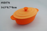 Small Silicone Bowl, Cute Bowl for Kids, with Lid (SD376)