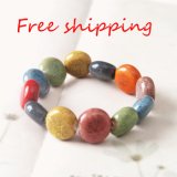 Free Shipping Manual Original Ceramic Jewelry Bracelet Style Restoring Ancient Ways Men and Women Lovers National Wind