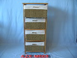 Seagrass & Wood Drawer Basket (AZX-M005)