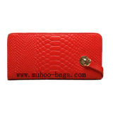 Fashion High Quality Leather Lady Wallet (MH-2068 red)